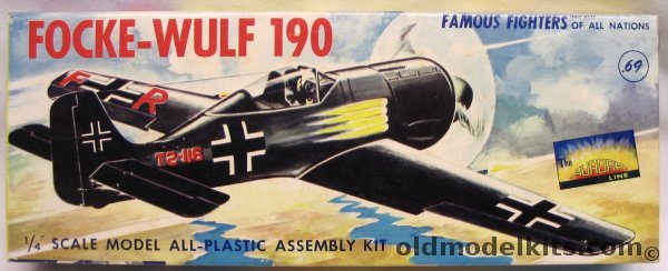 Aurora 1/48 Focke-Wulf Fw-190 Famous Fighters of All Nations, 30A-69 plastic model kit